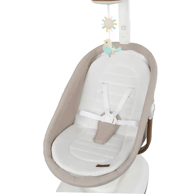 Evenflo® Elara™ 2-in-1 Smart Motion Swing & Soothing Nest with SensorySoothe™ Technology – Coastal Coffee