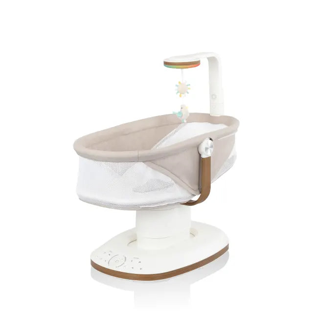 Evenflo® Elara™ 2-in-1 Smart Motion Swing & Soothing Nest with SensorySoothe™ Technology – Coastal Coffee