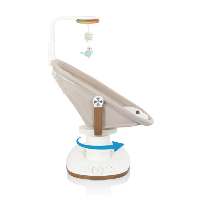 Evenflo® Elara™ 2-in-1 Smart Motion Swing & Soothing Nest with SensorySoothe™ Technology – Coastal Coffee