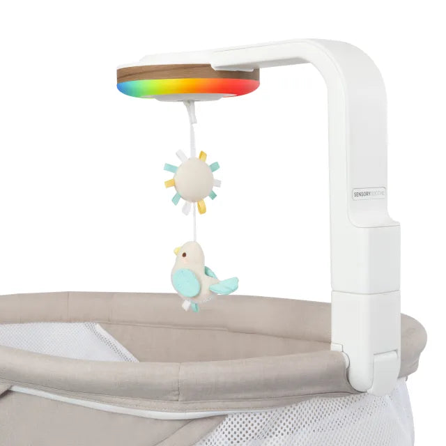 Evenflo® Elara™ 2-in-1 Smart Motion Swing & Soothing Nest with SensorySoothe™ Technology – Coastal Coffee