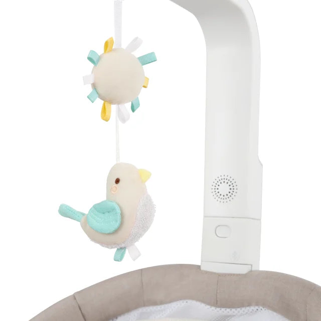 Evenflo® Elara™ 2-in-1 Smart Motion Swing & Soothing Nest with SensorySoothe™ Technology – Coastal Coffee