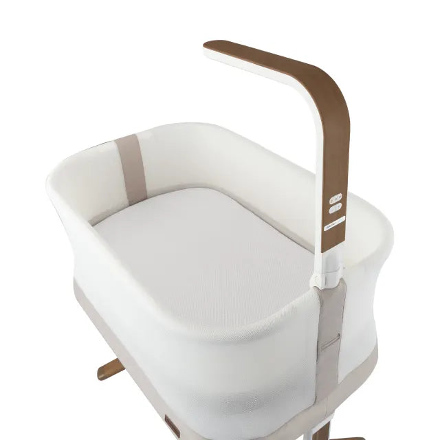 Evenflo® Cora™ 3-Level Adjustable Bassinet (Coastal Coffee), With SensorySoothe Technology