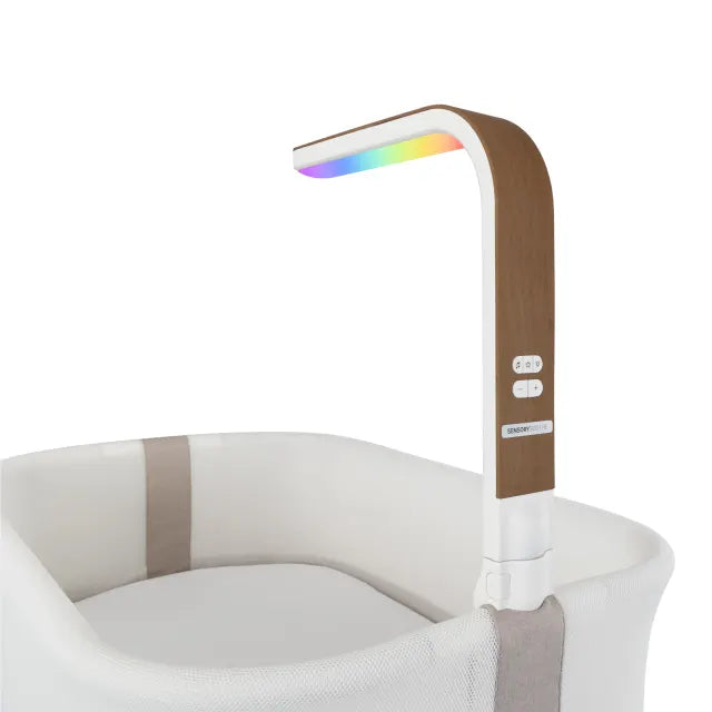Evenflo® Cora™ 3-Level Adjustable Bassinet (Coastal Coffee), With SensorySoothe Technology