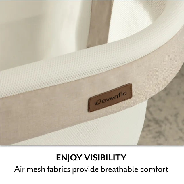 Evenflo® Cora™ 3-Level Adjustable Bassinet (Coastal Coffee), With SensorySoothe Technology