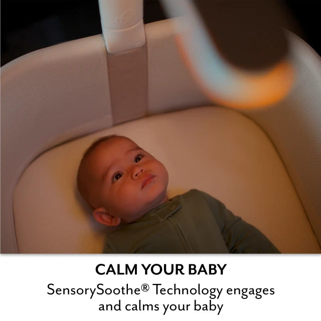 Evenflo® Cora™ 3-Level Adjustable Bassinet (Coastal Coffee), With SensorySoothe Technology