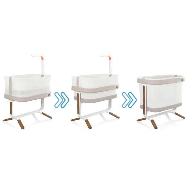 Evenflo® Cora™ 3-Level Adjustable Bassinet (Coastal Coffee), With SensorySoothe Technology