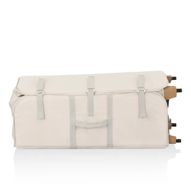 Evenflo® Eris™ One-Hand Playard with Bassinet with SensorySoothe™ Technology (Coastal Coffee)