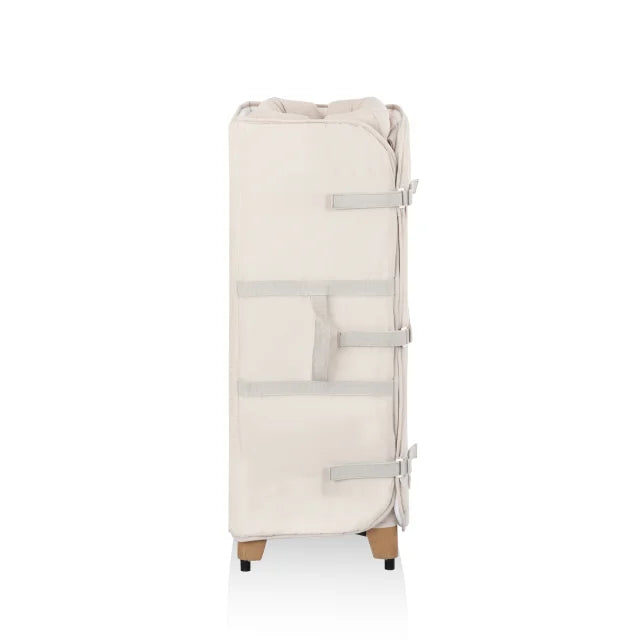 Evenflo® Eris™ One-Hand Playard with Bassinet with SensorySoothe™ Technology (Coastal Coffee)
