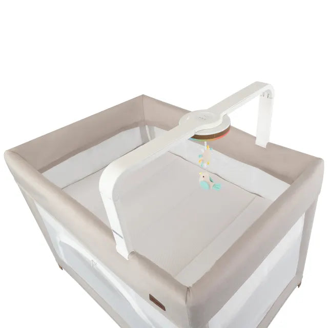 Evenflo® Eris™ One-Hand Playard with Bassinet with SensorySoothe™ Technology (Coastal Coffee)
