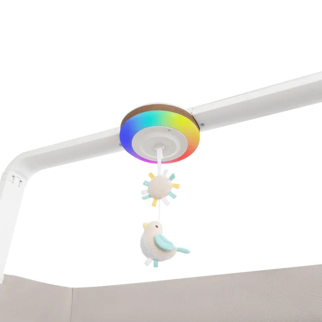 Evenflo® Eris™ One-Hand Playard with Bassinet with SensorySoothe™ Technology (Coastal Coffee)