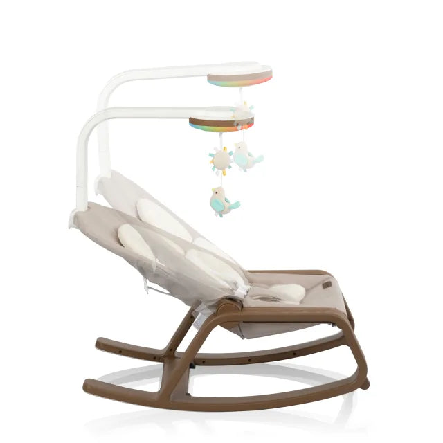 Evenflo® Lyra 2-in-1 Infant to Toddler Rocker with SensorySoothe™ Technology (Coastal Coffee)