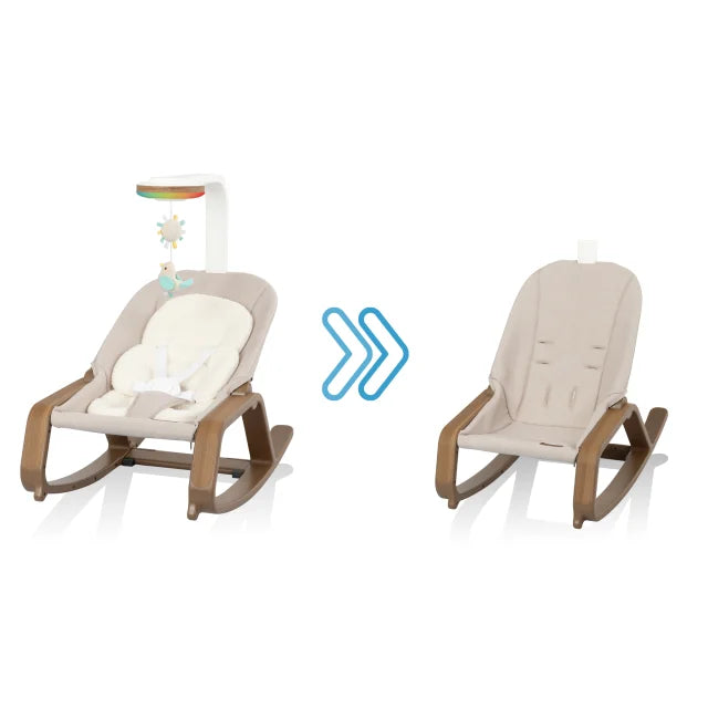 Evenflo® Lyra 2-in-1 Infant to Toddler Rocker with SensorySoothe™ Technology (Coastal Coffee)