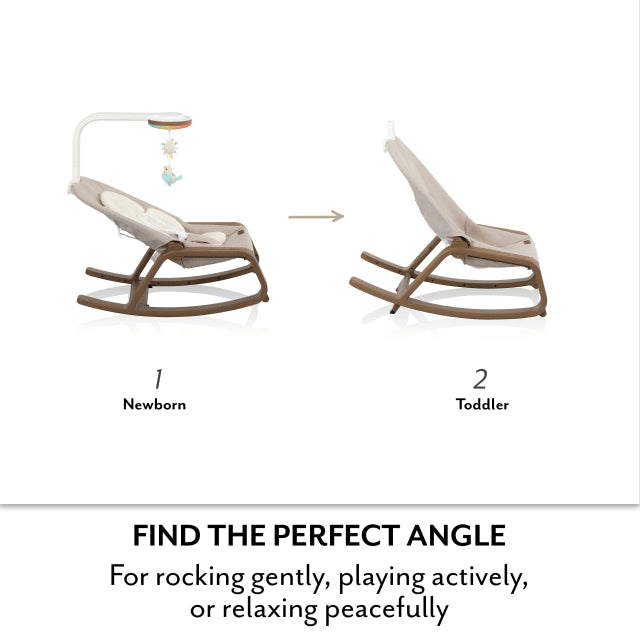 Evenflo® Lyra 2-in-1 Infant to Toddler Rocker with SensorySoothe™ Technology (Coastal Coffee)