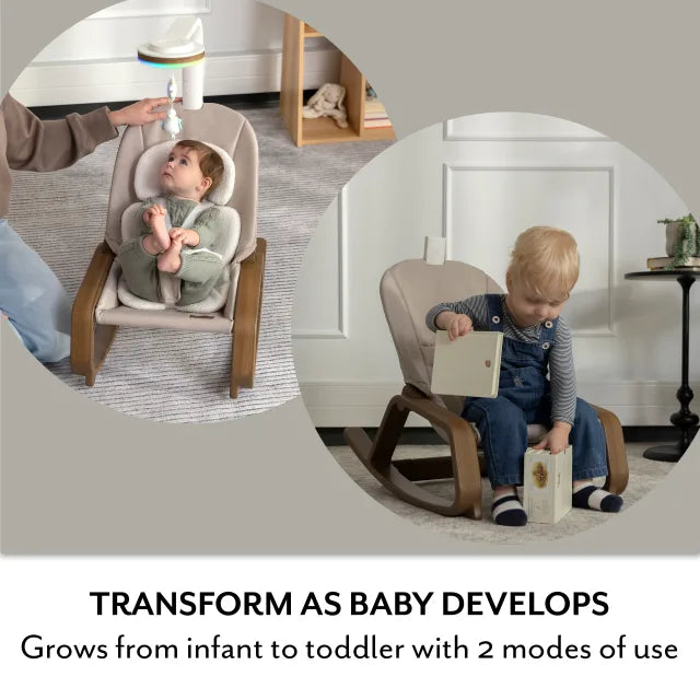 Evenflo® Lyra 2-in-1 Infant to Toddler Rocker with SensorySoothe™ Technology (Coastal Coffee)