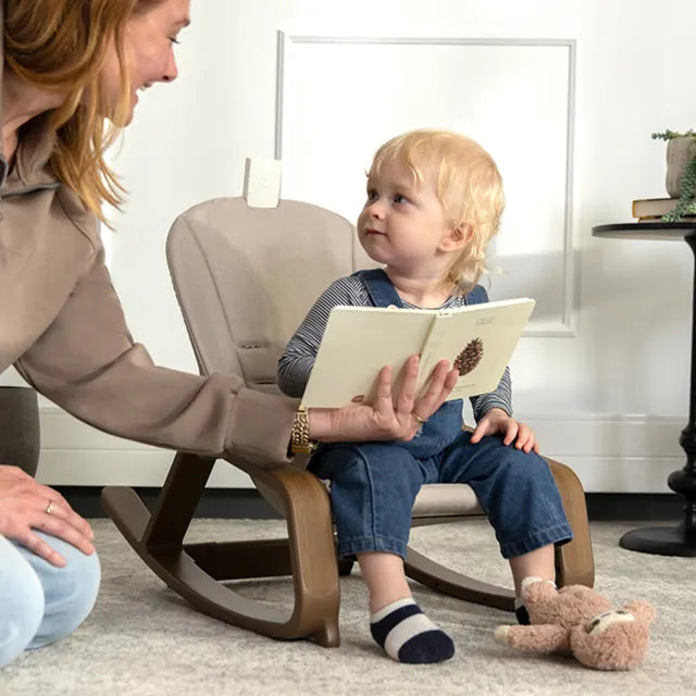 Evenflo® Lyra 2-in-1 Infant to Toddler Rocker with SensorySoothe™ Technology (Coastal Coffee)