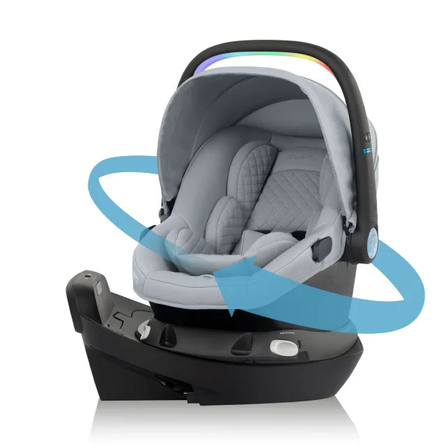 Evenflo® Revolve180 LiteMax NXT Rotational Infant Car Seat with SensorySoothe & SensorSafe – 3-22 lb