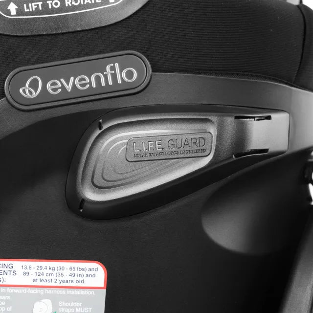 Evenflo® Revolve360 Rotating All-In-One Convertible Car Seat – 4-120 lb -Amherst Gray