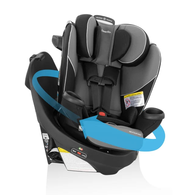 Evenflo® Revolve360 Rotating All-In-One Convertible Car Seat – 4-120 lb -Amherst Gray