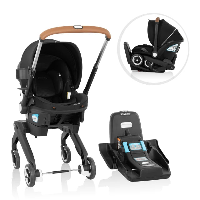 Evenflo® Shyft DualRide Infant Car Seat Stroller Combo with Carryall Storage & Extended Canopy – 3-30 lb