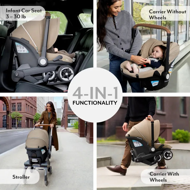 Evenflo® Shyft DualRide Infant Car Seat Stroller Combo with Carryall Storage & Extended Canopy – 3-30 lb