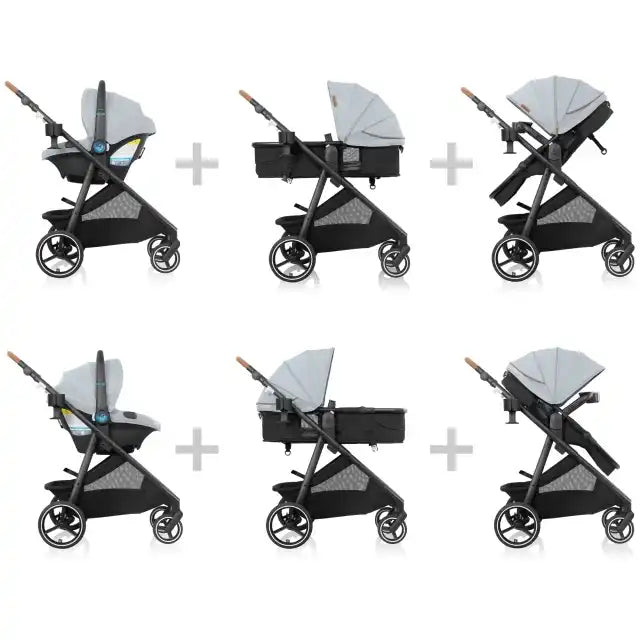 Evenflo® Shyft Intuiti+ Travel System with Revolve180 LiteMax NXT Rotating Infant Car Seat with SensorySoothe
