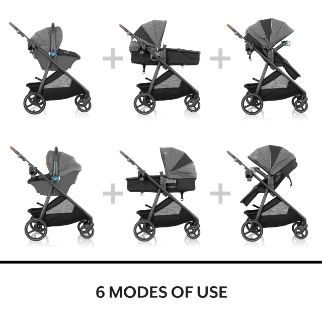 Evenflo® Shyft Intuiti+ Travel System with Revolve180 LiteMax NXT Rotating Infant Car Seat with SensorySoothe