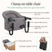 Evolur Clamp-On Comfort Table Chair – Grey (6)