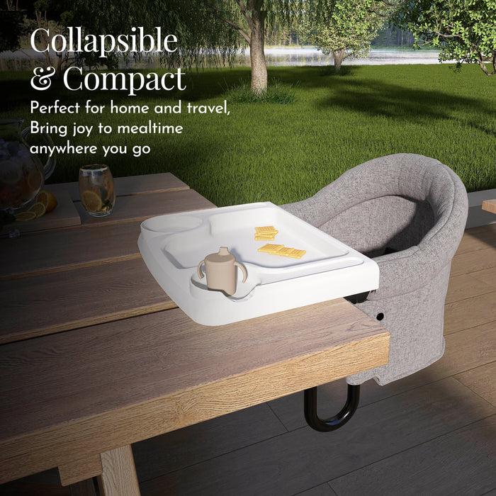 Evolur Clamp-On Comfort Table Chair – Grey (7)