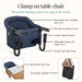 Evolur Clamp-On Comfort Table Chair – Navy (6)