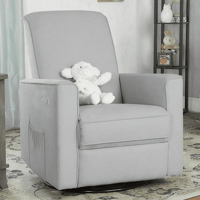 évolur® Harlow Deluxe Power Glider Recliner – 275° Swivel, USB Charging, Nursery Chair