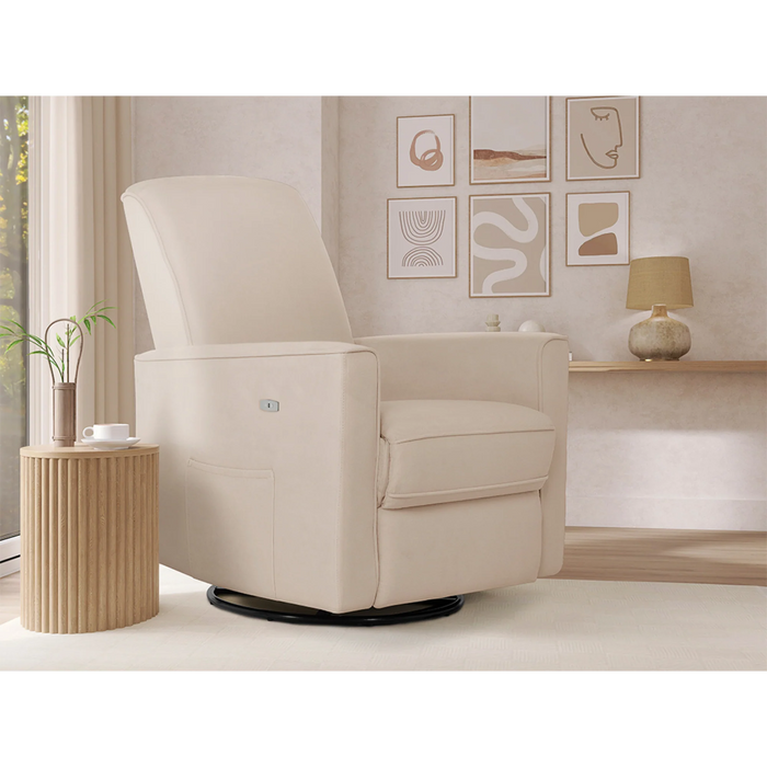 évolur® Harlow Deluxe Power Glider Recliner – 275° Swivel, USB Charging, Nursery Chair