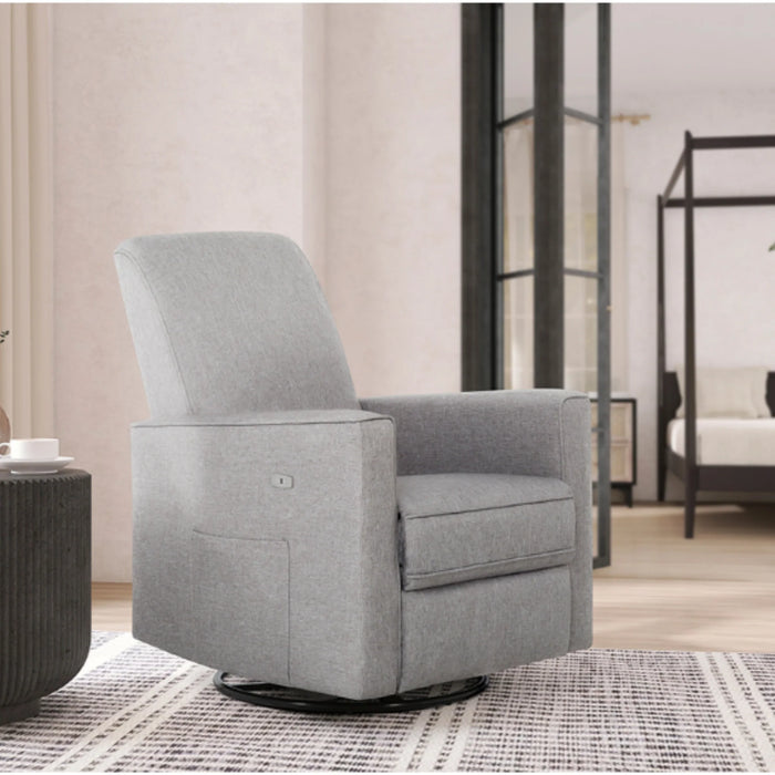 évolur® Harlow Deluxe Power Glider Recliner – 275° Swivel, USB Charging, Nursery Chair