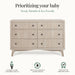 évolur® - Evolur Antilia Mid Century - Double Dresser