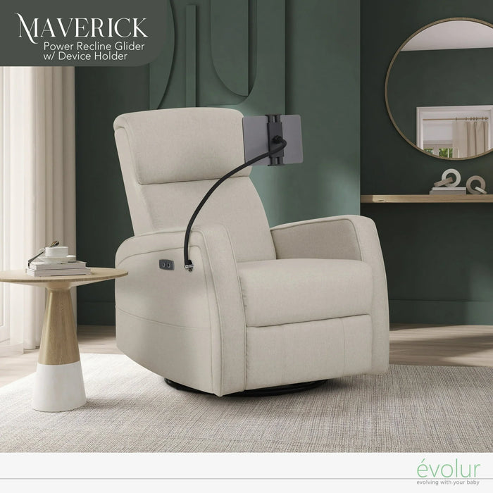 évolur® - Evolur Maverick Power Recline Glider with Device Holder