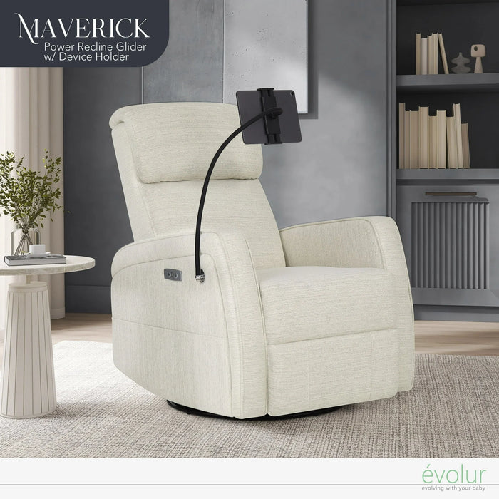 évolur® - Evolur Maverick Power Recline Glider with Device Holder