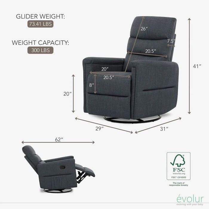 évolur® - Evolur Peyton Manual Recline Glider