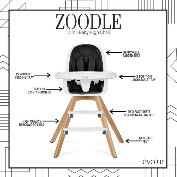 évolur® - Evolur Zoodle 3-in-1 High Chair