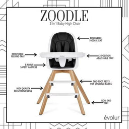 évolur® - Evolur Zoodle 3-in-1 High Chair