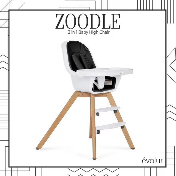 Chaise haute Evolur Zoodle 3-en-1