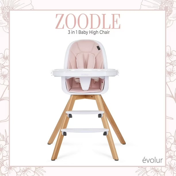 Chaise haute Evolur Zoodle 3-en-1