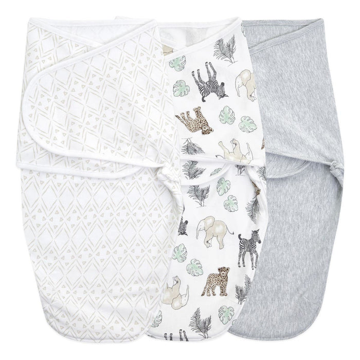 Aden & Anais Essentials Easy Swaddle Wrap Quick Change, lot de 3, indice de chaleur 1.0