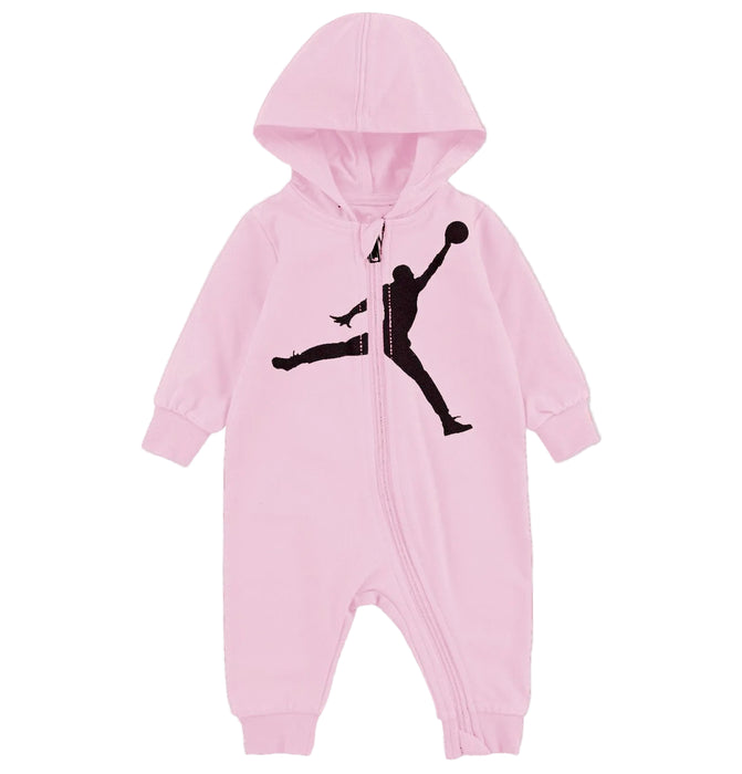 Jordan Baby Girls Hooded Coverall - Pink | Sizes 12m to 24m