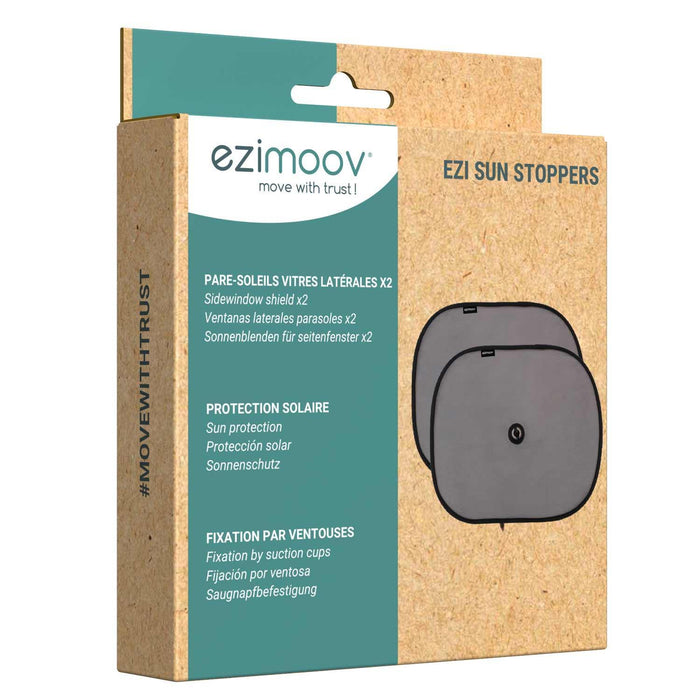Ezimoov - EZIMOOV Car Sun Shade with Window Suction Cup x2