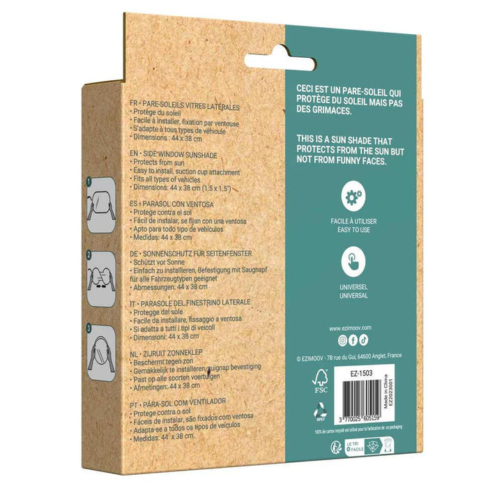 Ezimoov - EZIMOOV Car Sun Shade with Window Suction Cup x2