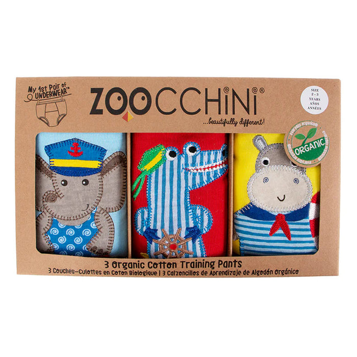 Zoocchini Organic Cotton 3 Piece Potty Training Pants - Maritime Mates