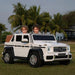 Mercedes-Maybach G 650 kids ride-on toy car with two children seated outdoors on grass