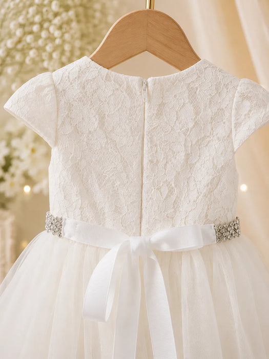 Robe de cérémonie en dentelle ivoire Fancy Kids® pour bébés et tout-petits, tailles TP-TTG