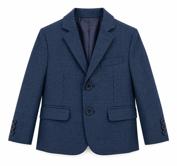 Fancy Kids® Boys 5-Piece Blue Windowpane Suit Set -Sizes 3M-22
