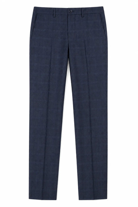 Fancy Kids® Boys 5-Piece Blue Windowpane Suit Set -Sizes 3M-22