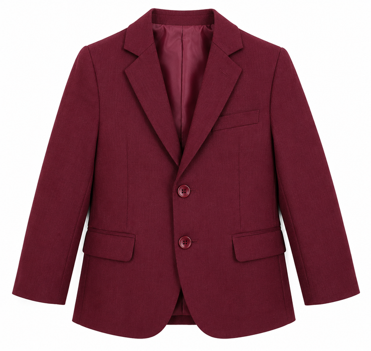 Ensemble de costume 5 pièces bordeaux uni pour garçons Fancy Kids® (Tailles 3M-22)